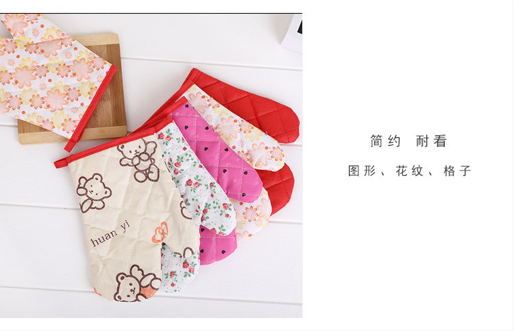 Non-woven fabric microwave gloves for foreign trade, high-temperature resistant baking gloves, heat-insulating and anti-slip gloves pic 6