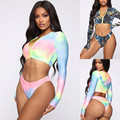 The 2020 new three-piece set of sexy printed bikini swimsuits for large-sized export from Africa, Europe and America pic 28