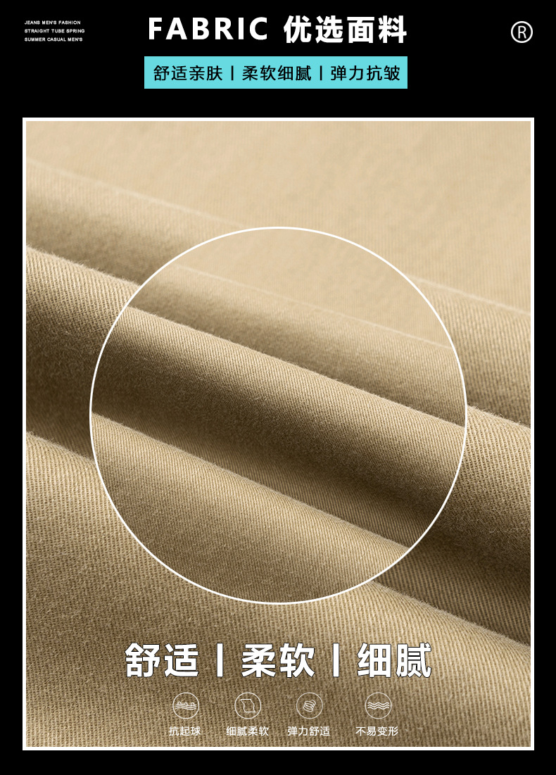 2024春夏新款工装哈伦运动大码宽松多兜束脚休闲裤男薄Men Casual详情3