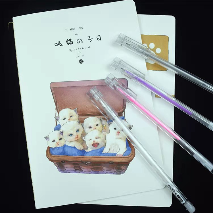 Wholesale of new high-gloss gel pens, journal pens, marker highlighters, colored high-gloss pens, diary doodles, and syringe pens pic 9