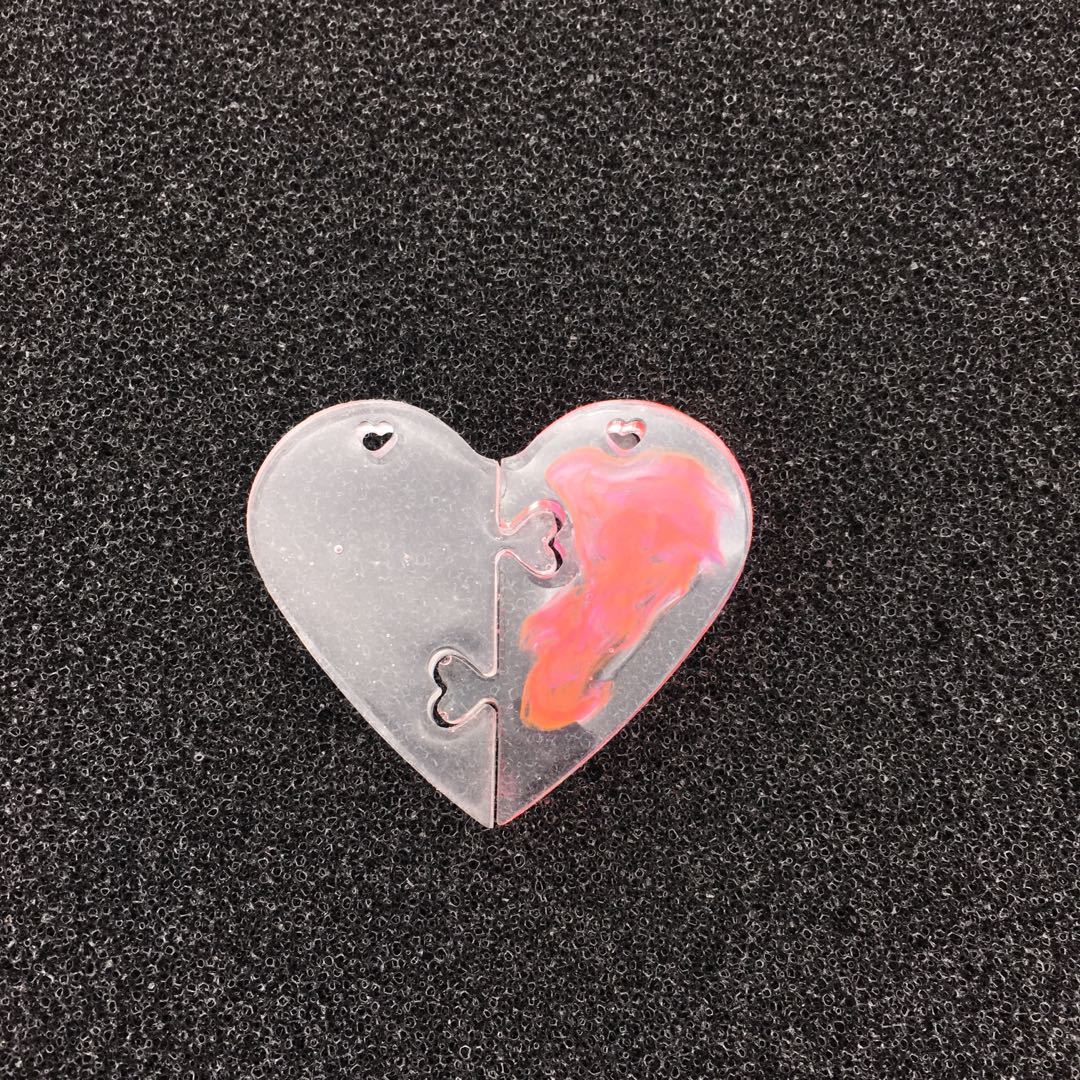 diy silicone crystal resin couple pendants, new heart-shaped pendants, heart-shaped lock ashtrays pic 9