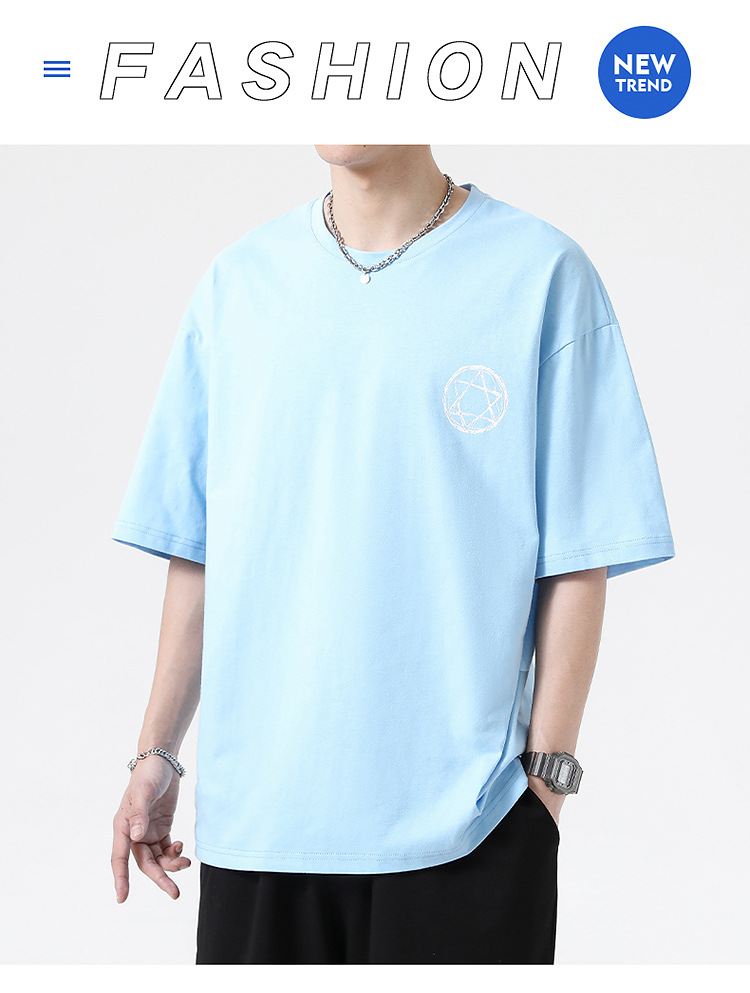 短袖T恤男夏季新款潮流港风宽松t恤加肥加大码百搭半袖体恤衫9XL详情20