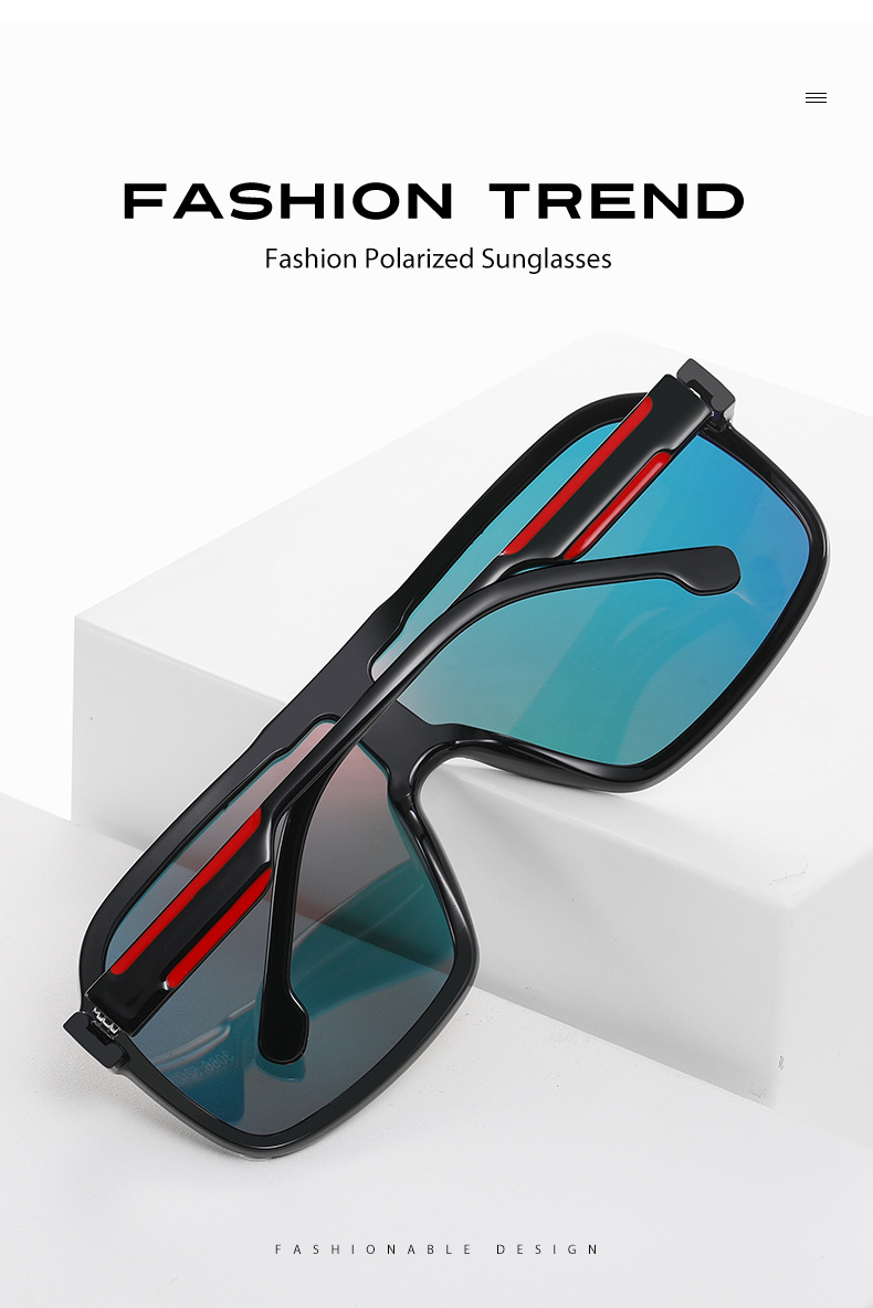 New one-piece large-frame outdoor sports sunglasses, cross-border polarized and colorful cycling sunglasses, trendy sunglasses 3086 pic 10