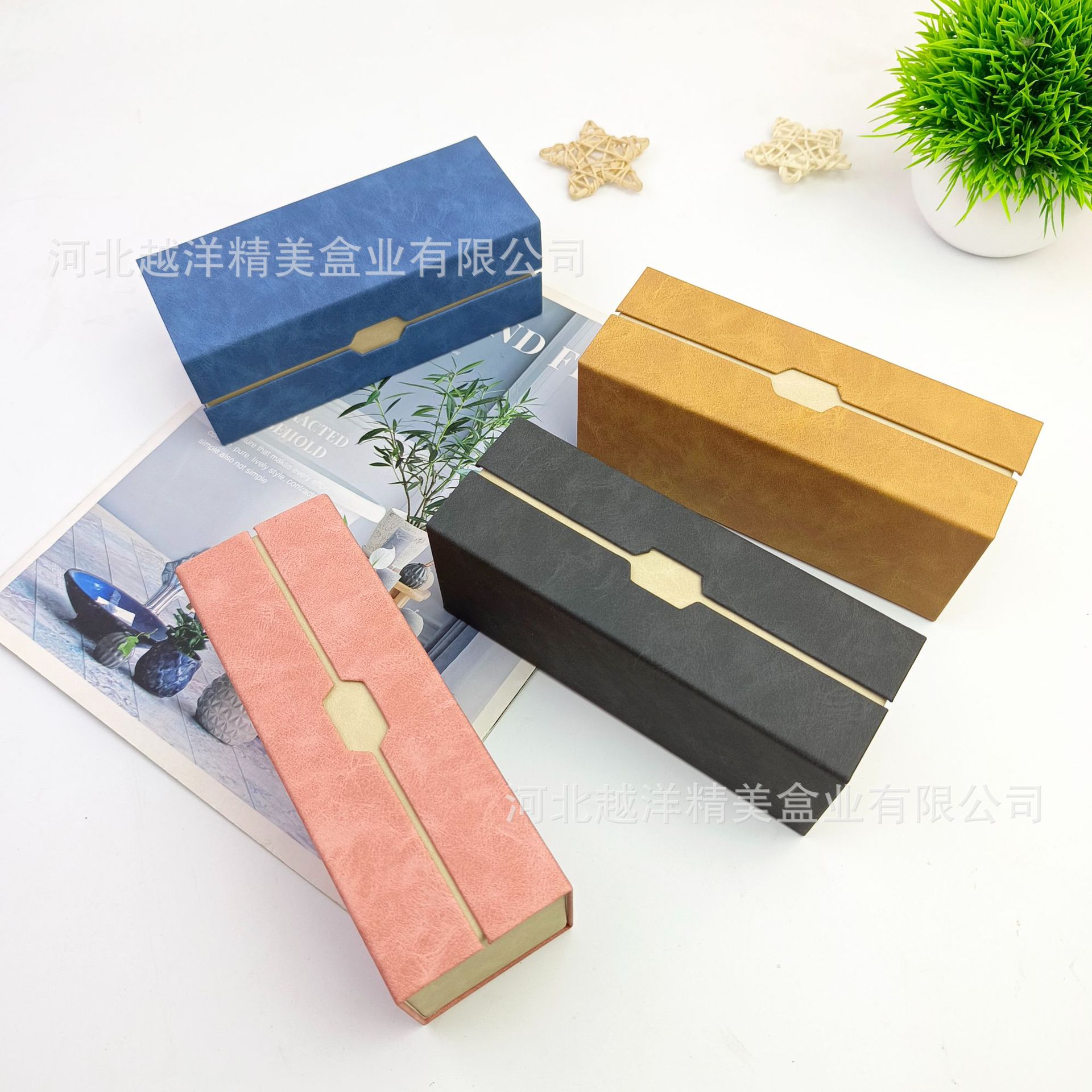 双层眼镜盒两幅装厂家批发大容量近视眼镜盒简约高级防压太阳镜盒详情15