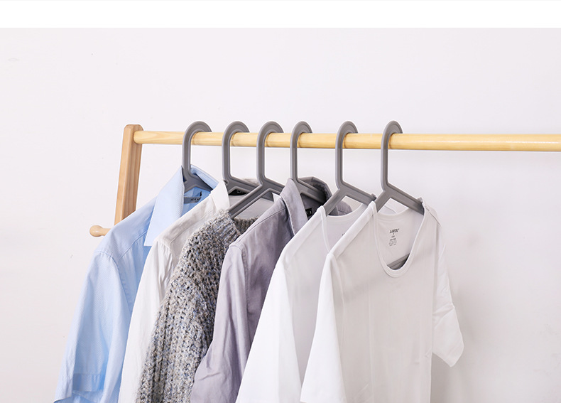 T-traceless clothes hanger, plastic drying hanger, household wardrobe, multi-functional hanging strap, white clothes hanger, dry and wet dual-purpose pic 11
