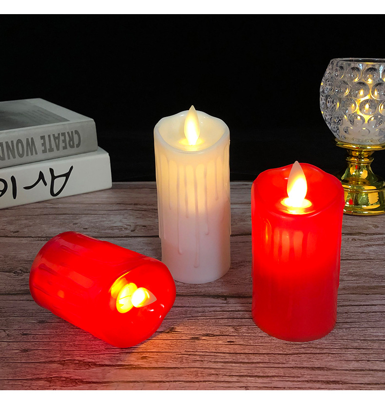 Cross-border supply LED electronic simulation tearful candles, bar decoration, wedding and birthday atmosphere set ornaments in stock pic 3