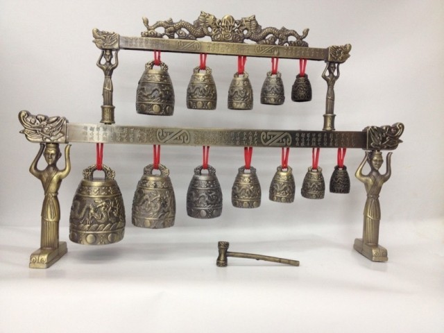 Handicrafts, antique-style Musical Instruments, chime bells, retro bronze wares, percussion instruments, single-layer chime bells, double-layer chime bells pic 4
