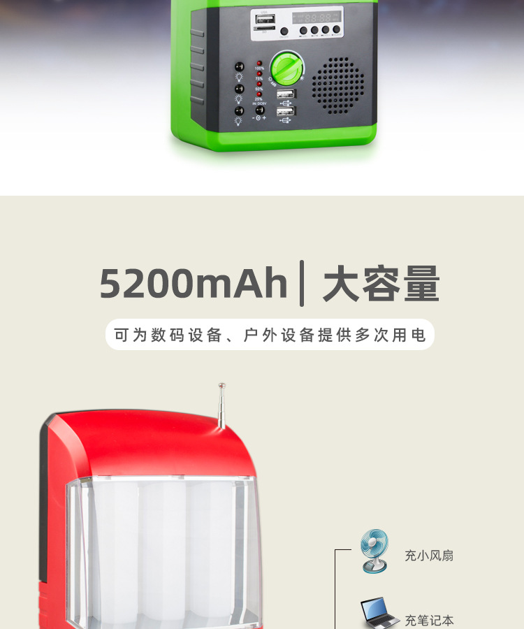 Factory direct sales of solar power generation systems, household small portable DC energy storage charging lighting generators pic 4