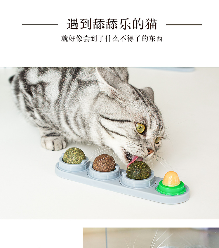 亚马逊爆款猫咪薄荷球玩具旋转猫薄荷猫零食棒棒糖自嗨猫玩具详情9