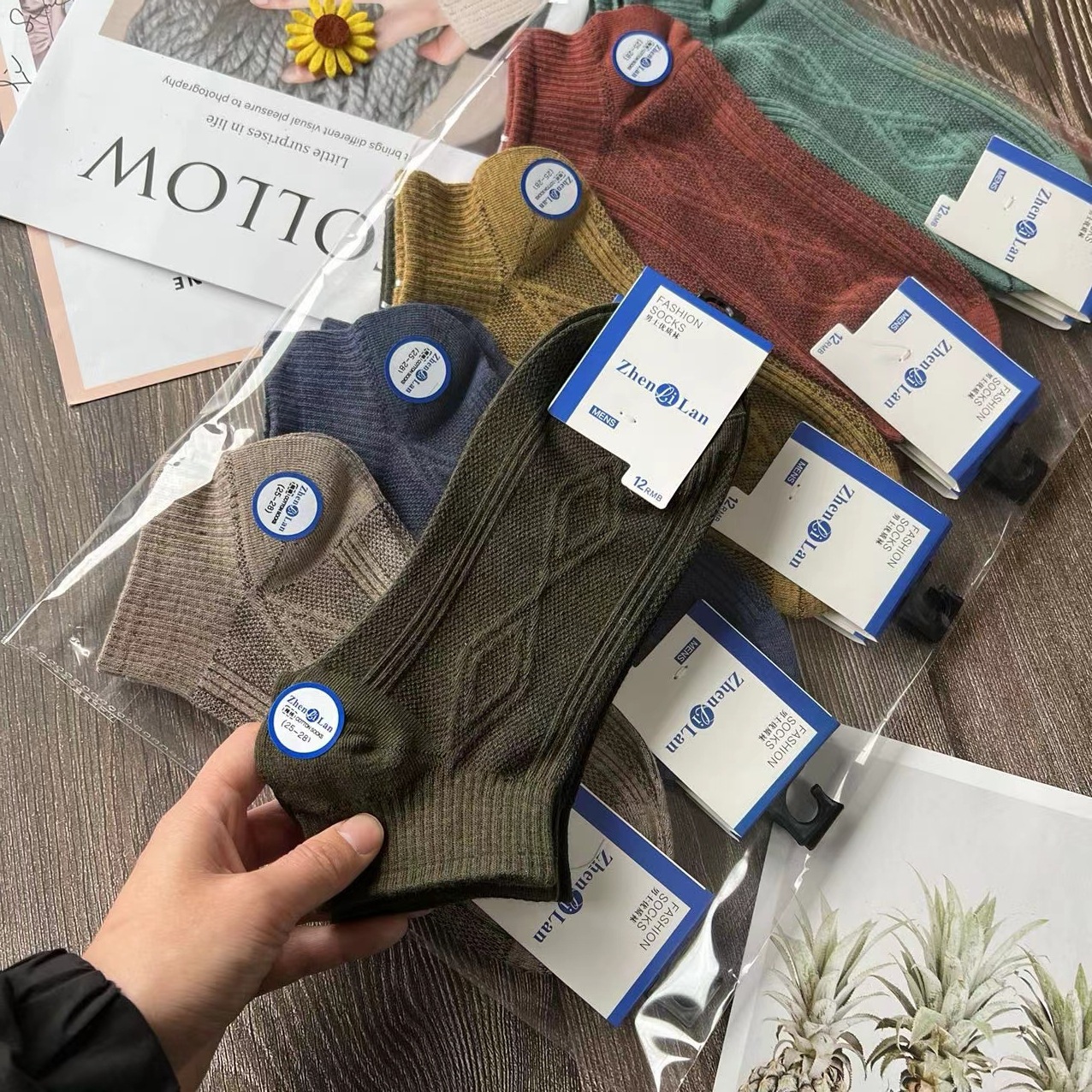 供商超袜子批发5-10双装男士运动短袜ins网红同款小清新花边女袜详情8