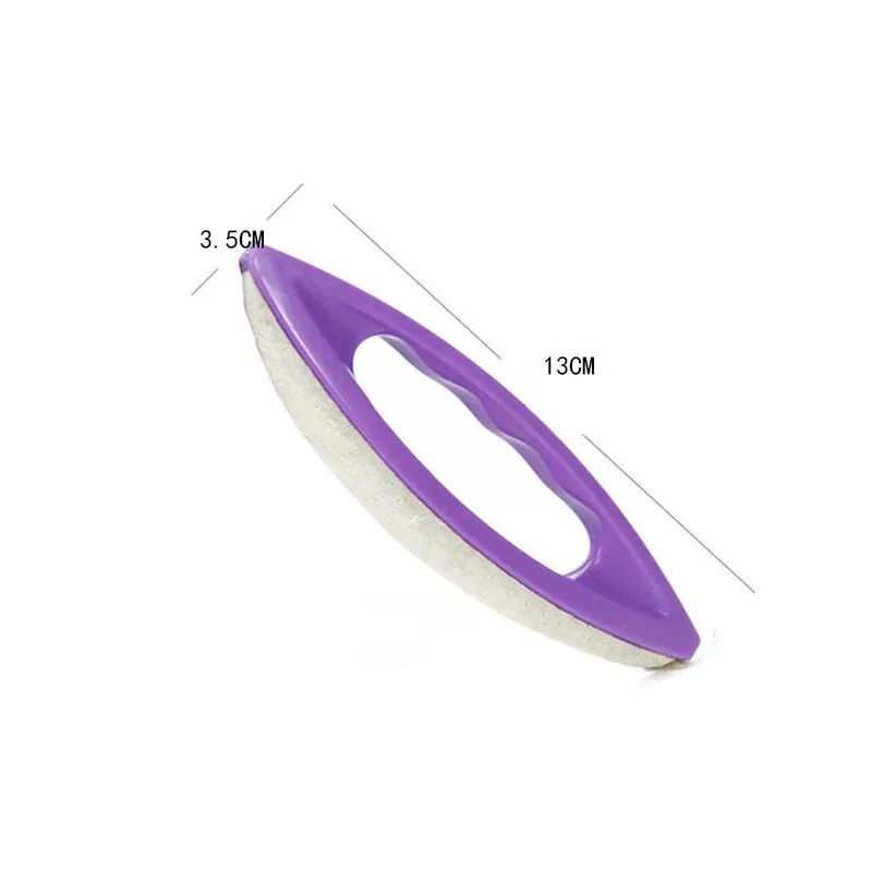 Nail polish polishing tools, nail waxing brushes, purple sheepskin nail polish waxing tools, purple polish brushes pic 3