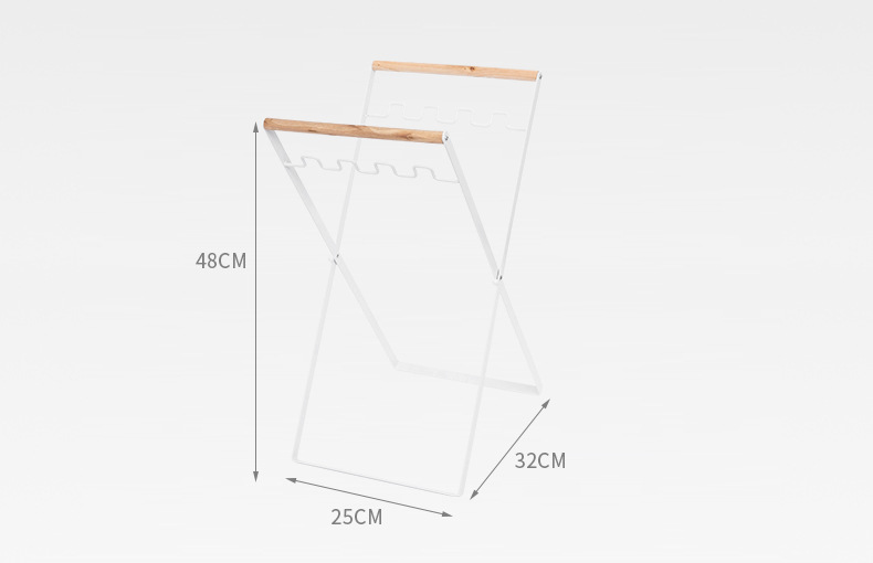 Outdoor garbage rack, foldable camping household garbage rack, sundries rack, kitchen storage rack, bracket, wooden handle garbage rack pic 13