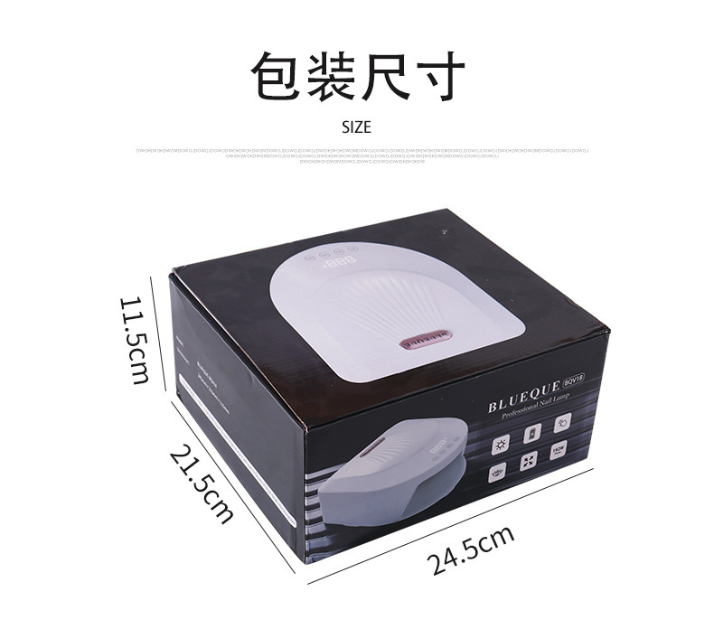BQV18 rechargeable nail lamp, 192w phototherapy machine, quick-drying LED baking lamp, UV nail dryer, wearable rechargeable model pic 10