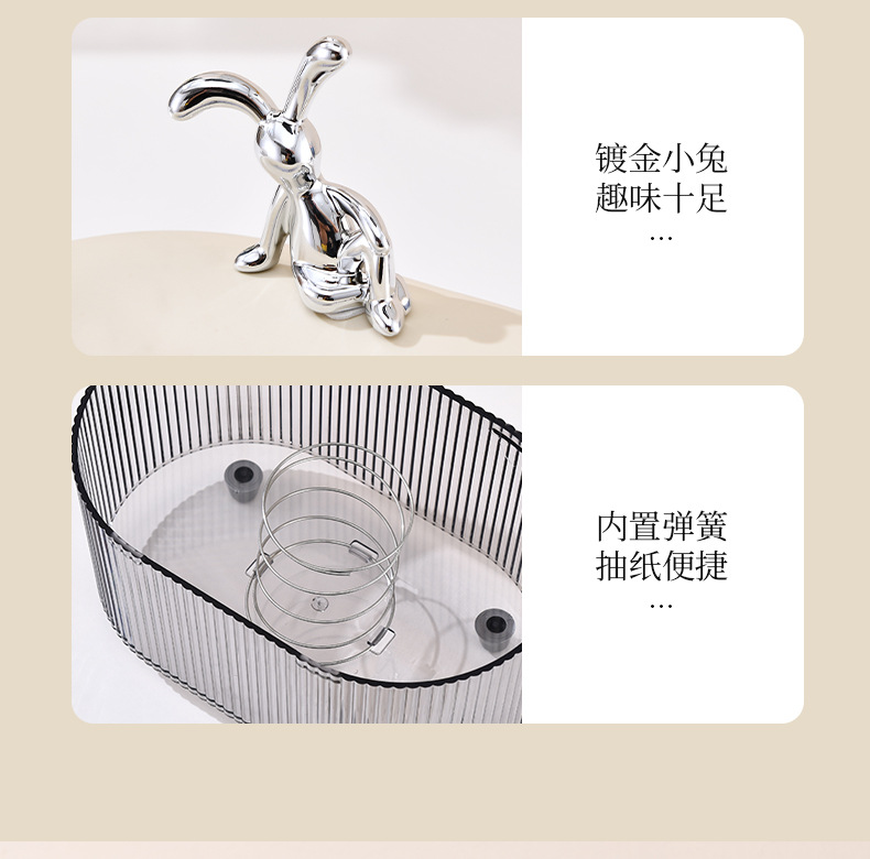 Light luxury bathroom face towel box, storage box, decorative cream-style tissue box, living room coffee table, tissue box, household toilet paper pic 21