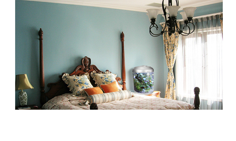 Boyu semi-circular golden fish tank small aquarium with filter water pump circulation pump black BYG-86 fish tank pic 11