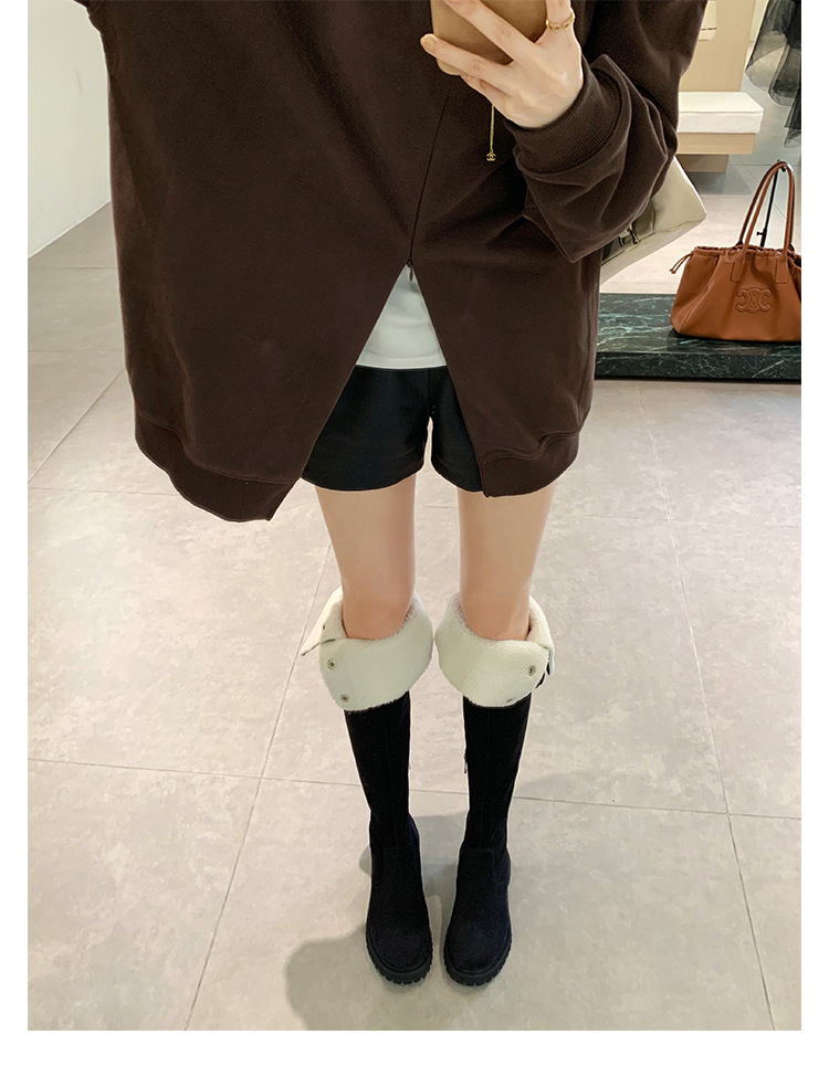 葡萄妈过膝骑士靴女厚底加绒长筒厚绒长靴百搭雪地靴女式棉鞋冬季详情62