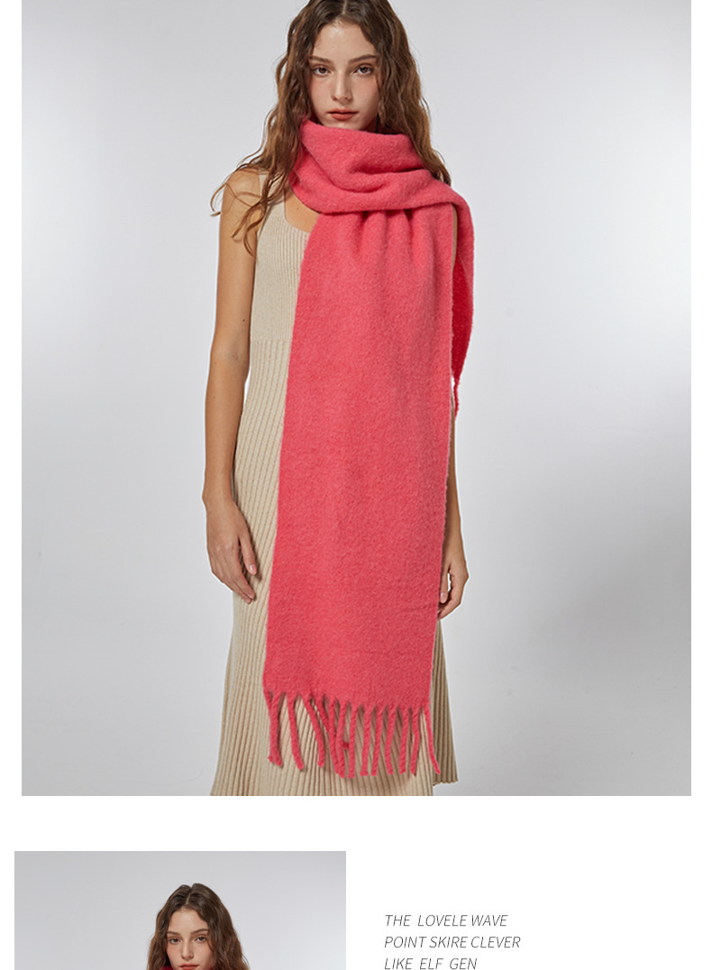 11色20%羊毛订纺纱线小众柔软温柔纯色羊毛围巾冬季防寒保暖围脖详情8