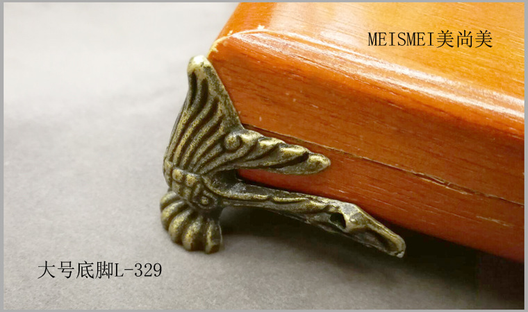 Antique base furniture, hardware base, wooden box, gift box, corner guard, alloy base, bronze color base, 1.2cm-3cm pic 21