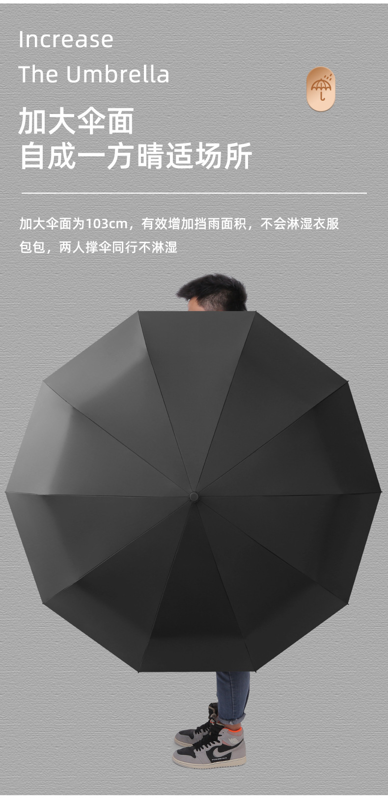 New fully automatic folding umbrella for men, large double, rice, suitable for both sunny and rainy weather, sunshade, sun protection and UV protection advertising umbrella pic 20