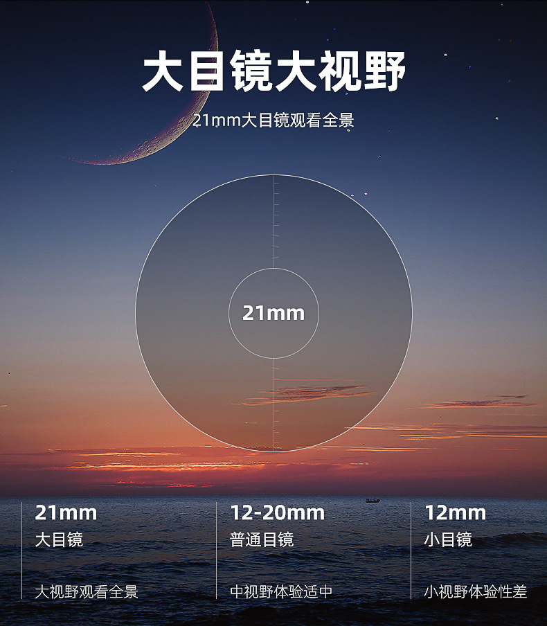 Begos 10x50 dual-mode High magnification high-definition binoculars for outdoor low-light night vision concert pic 5