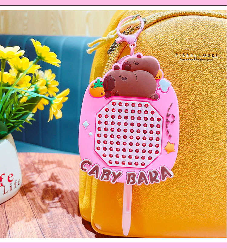 创意卡通卡皮巴拉磁吸钢珠画板玩具钥匙扣书包挂件钥匙链礼品批发详情12