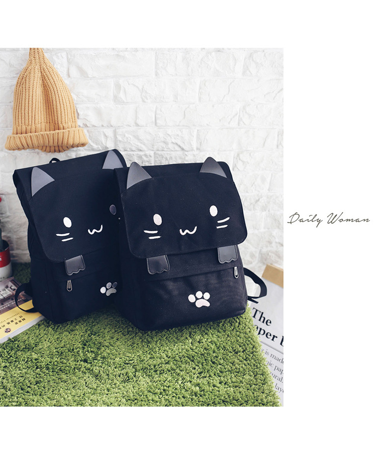Wholesale Japanese-style cute three-dimensional cat large-capacity schoolbags, cute girls, pink and cute cartoon backpacks, backpacks for girls pic 23