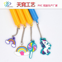 现货独角兽PVC滴胶笔套 软胶硅胶卡通可爱铅笔套 立体3D动物笔套详情18
