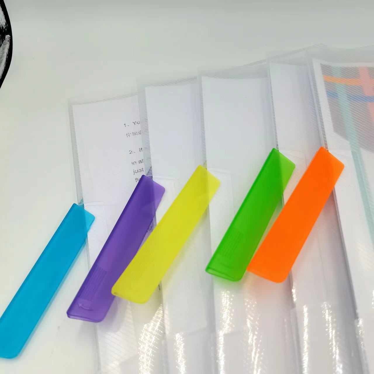 A4 Rotating clip, Morandi water drop pull rod clip, thickened pull rod clip, large-capacity student storage office folder pic 10