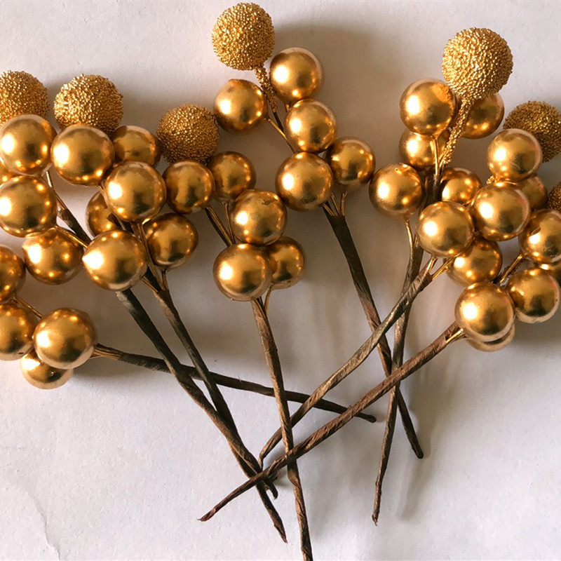 12 Single-head glass bead fruit simulation pomegranate foam frost-falling simulation bayberry bead Christmas material manufacturer pic 4