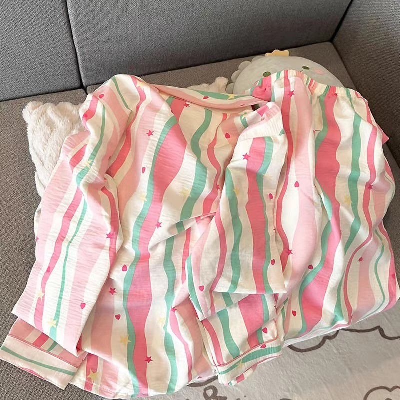 云朵棉睡衣女春秋季新款可爱卡通长袖长裤甜美宽松休闲家居服套装详情17
