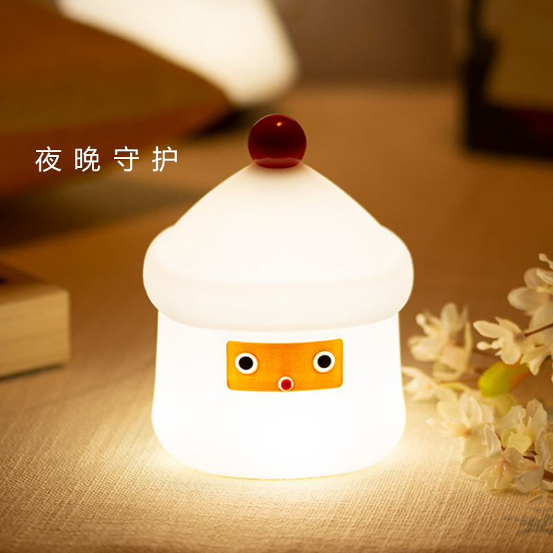 Cross-border bestsellers: Christmas house LED silicone night light, Christmas festival gift hand-held light, stepless variable light sleep companion light pic 2