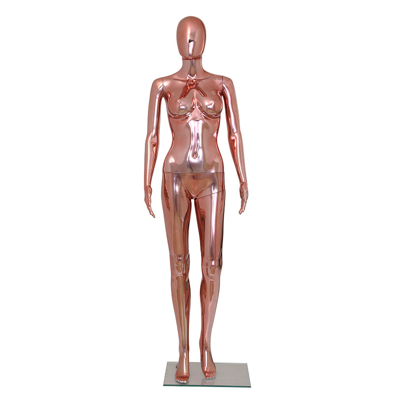 Venta directa de fábrica de alto grado ambiental galvanoplastia oro rosa mujer modelo gabinete ropa display pic 1