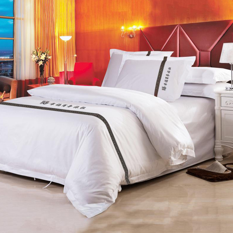 Shefan Hotel Supplies Wholesale: Five-star hotel four-piece set, Pure cotton brocade Jacquard four-piece set, hotel supplies pic 19