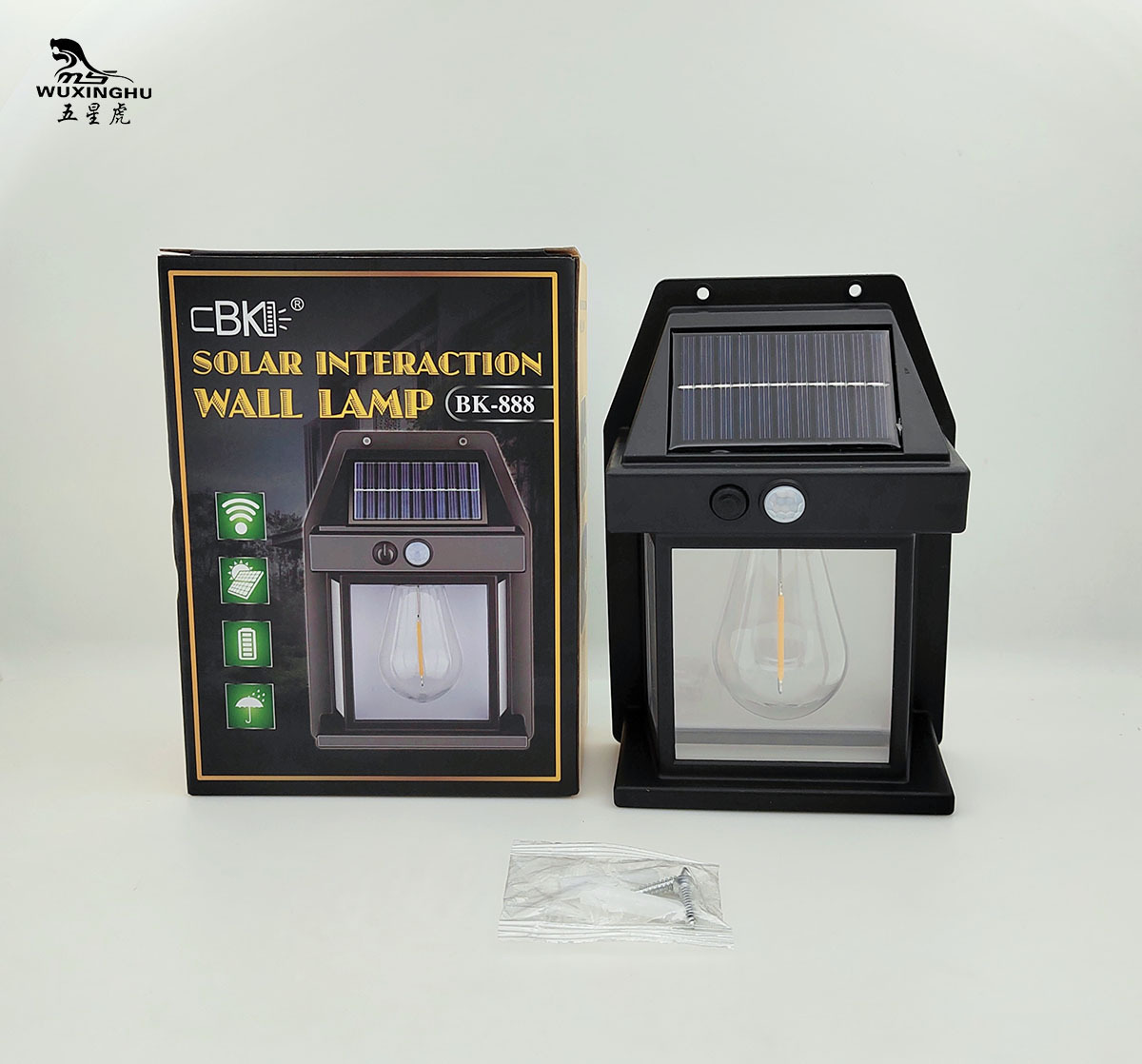 Wholesale outdoor solar lamps, induction tungsten filament wall lamps, lights on when people come and off when they leave, waterproof wall lamps for villas and gardens pic 8