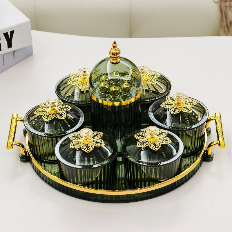 干果碟小吃碟圆形透明点心分格盘家用水果盘带塑料盖北欧轻奢果碟干果碟小吃碟圆形透明点心分格盘家用水果盘带塑料盖北欧轻奢果碟详情8