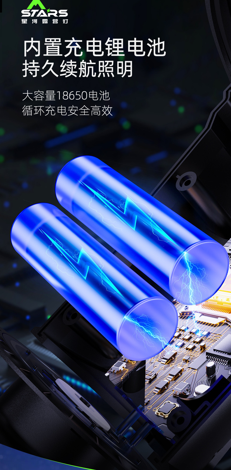 New high-intensity pull-out hand-held patrol searchlight, outdoor long-range led charging long-lasting camping hand-held light pic 4