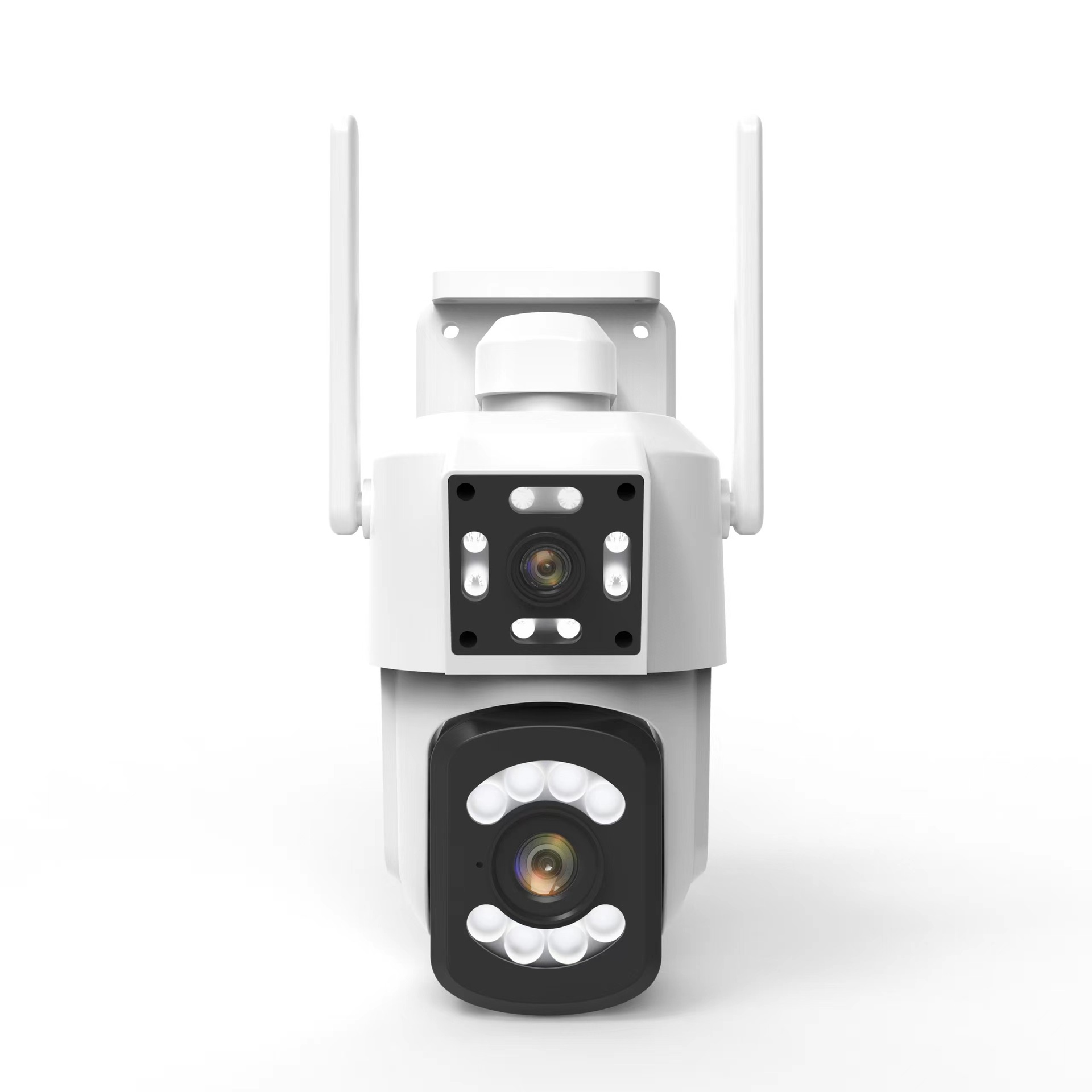 Panoramic no-blind spot monitor, outdoor mobile phone remote dual wide-angle dual-screen gun-ball linkage camera pic 2