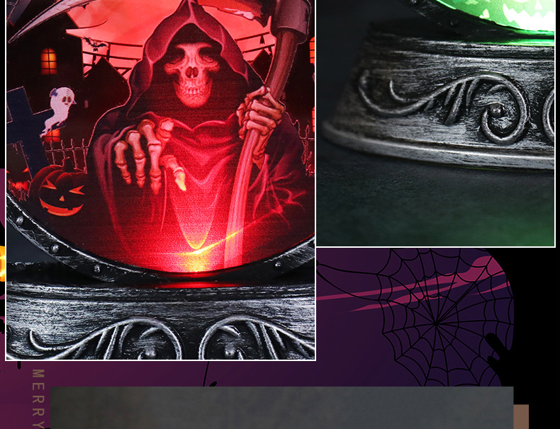 跨境新款万圣节装饰道具南瓜灯小夜灯创意万圣节装饰桌面摆件灯详情6