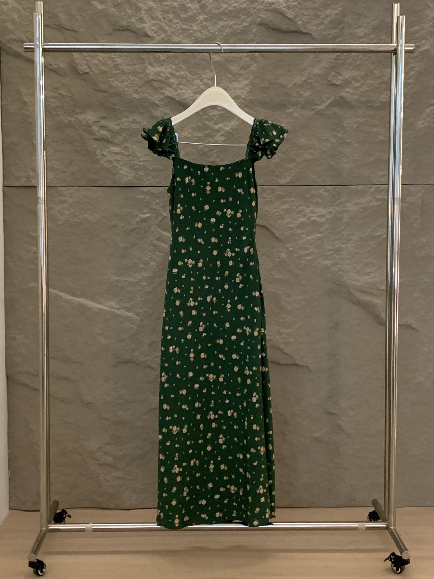 秀熙熙十三行2024夏季新款气质印花复古高腰短袖连衣裙女BS88041详情23