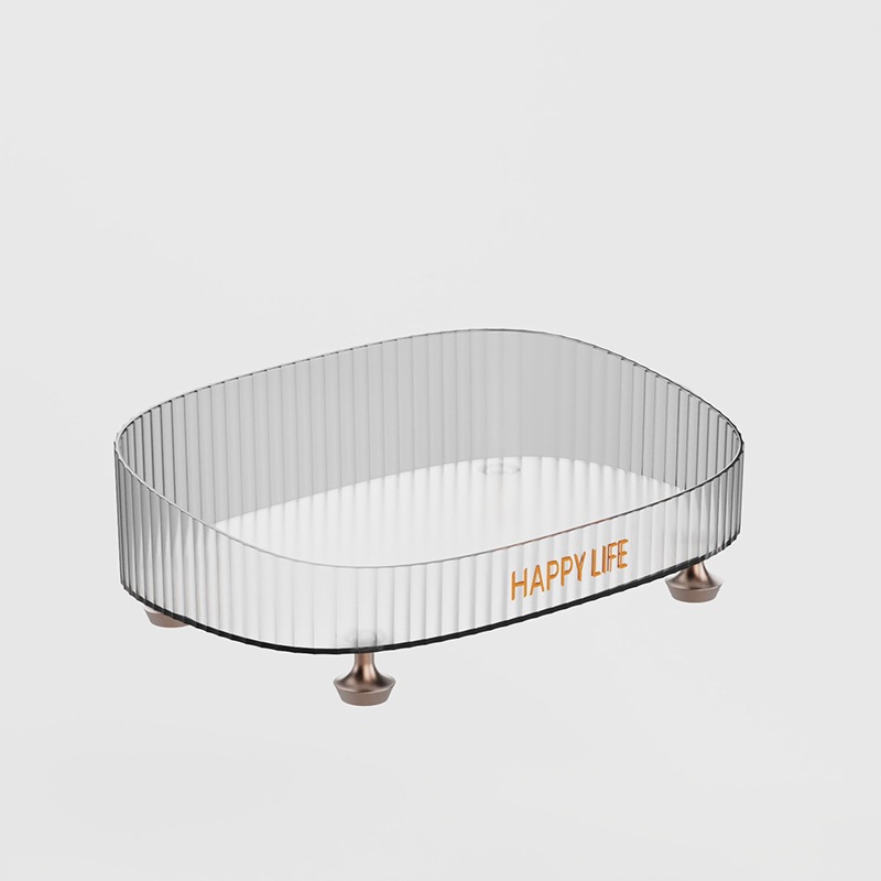 Light Luxury - Multi-functional desktop Storage Box, Light Luxury Cosmetics shelf, transparent organization box with feet, Entrance Box style pic 11