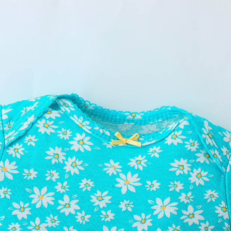 Summer short-sleeved triangular khaki for newborns, cute five-piece set for boys and girls, one-piece suit and crawling suit pic 10