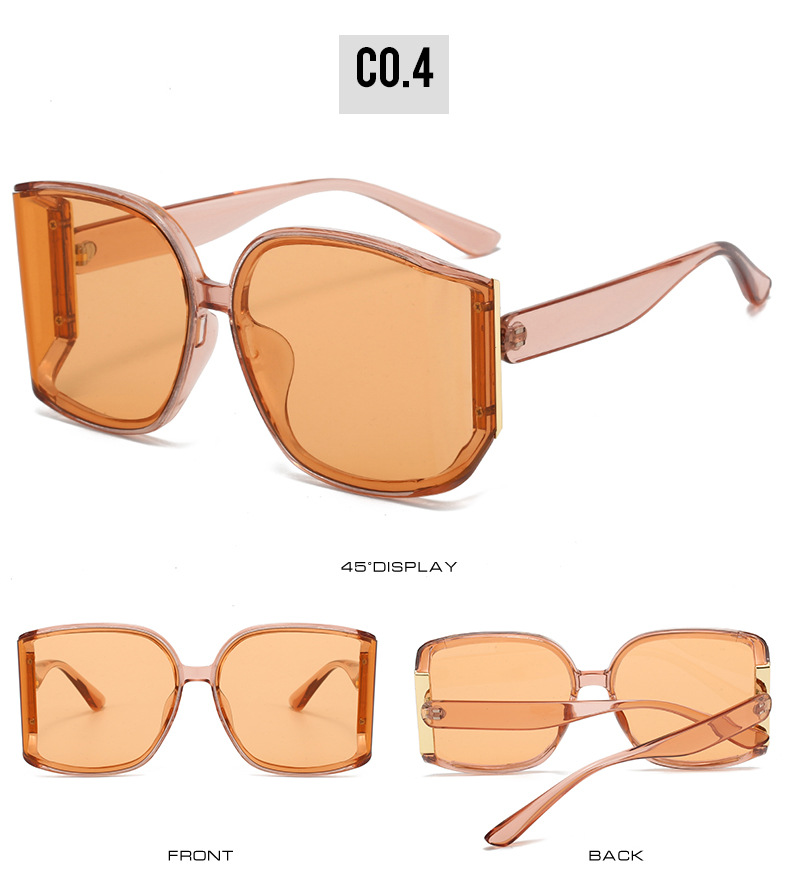 Fashionable large-frame multi-sided curved lens sunglasses, high-end European and American UV-resistant sunglasses, and personalized street style glasses pic 10
