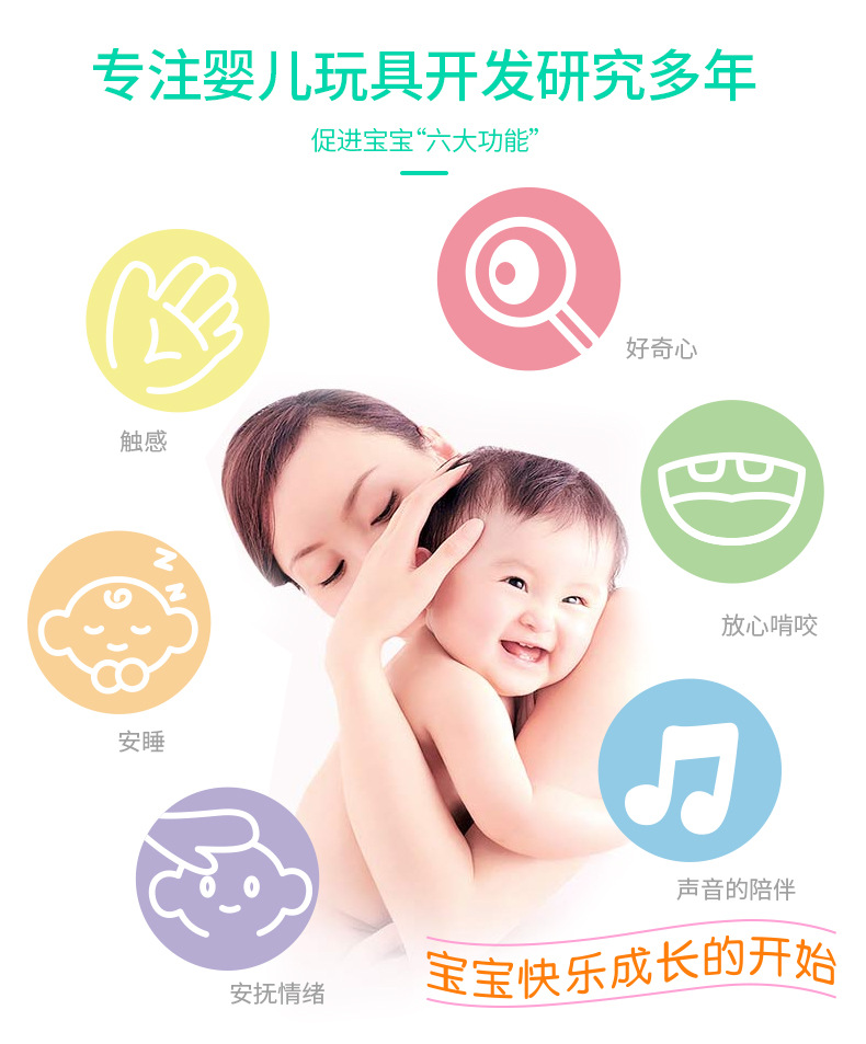 Factory direct supply of the new H168213 artistic three-leaf wind chime baby toy, a safe and environmentally friendly animal bed bell for 0-3 years old pic 3