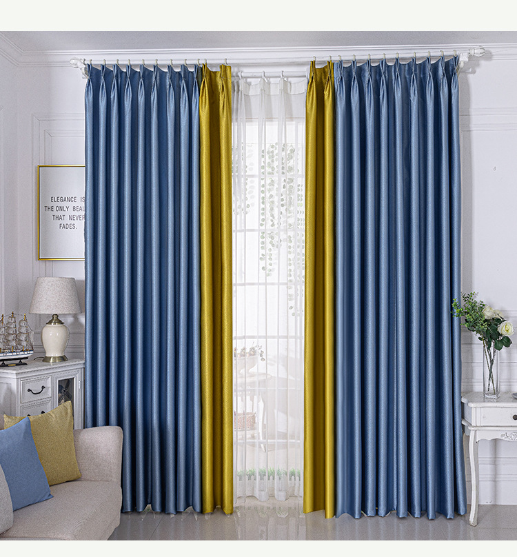 Full-blackout bedroom light-blocking curtains 2022 new style living room home hotel sun protection and heat insulation high-precision curtain fabric pic 25
