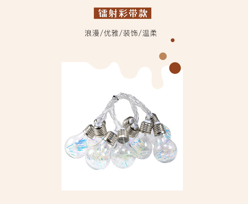 跨境新款LED灯泡灯串圣诞节 北欧家居装饰灯彩灯串灯挂件拍照道具详情15