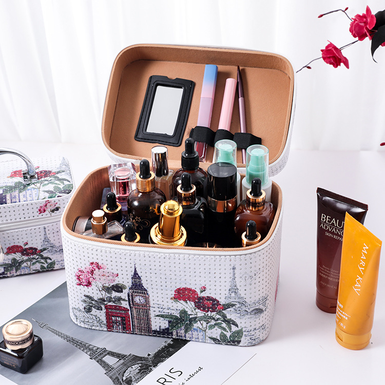韩国多功能埃菲尔铁塔三件套化妆箱便携化妆包防水旅行收纳包详情18