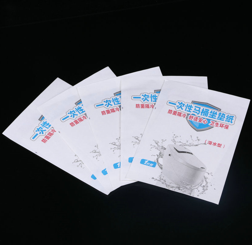 Single-piece water-soluble disposable toilet seat cover, hotel disposable products, disposable toilet seat cover paper pic 8