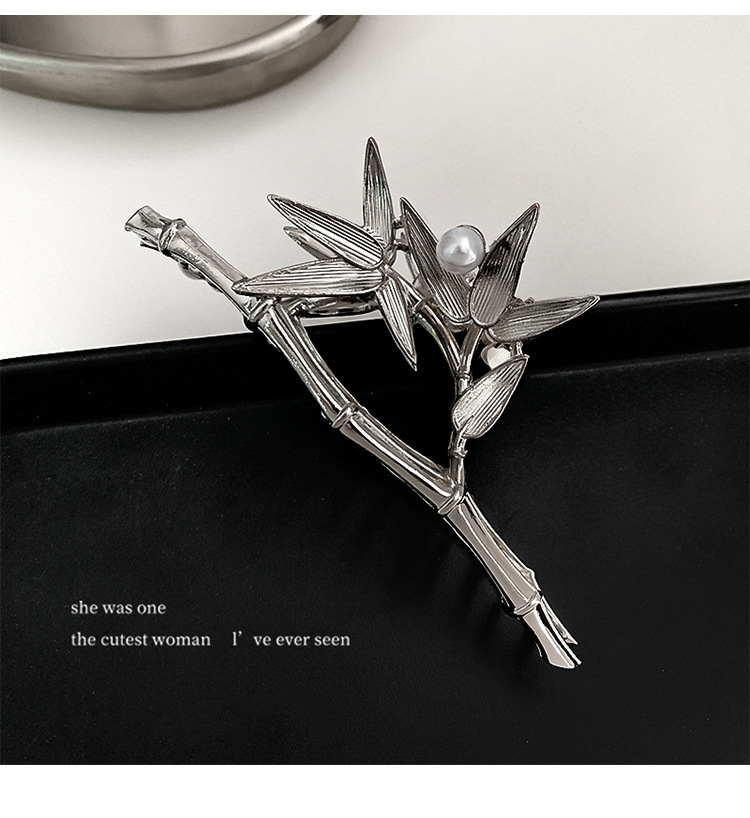 银色抓夹后脑勺金属简约气质冷淡风发夹大号高级感鲨鱼夹子头饰女详情9