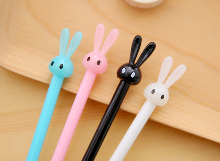 T-promote Candy, long-eared rabbit, cartoon creative gel pens, ballpoint pens, signature pens, black pens, student stationery wholesale pic 5