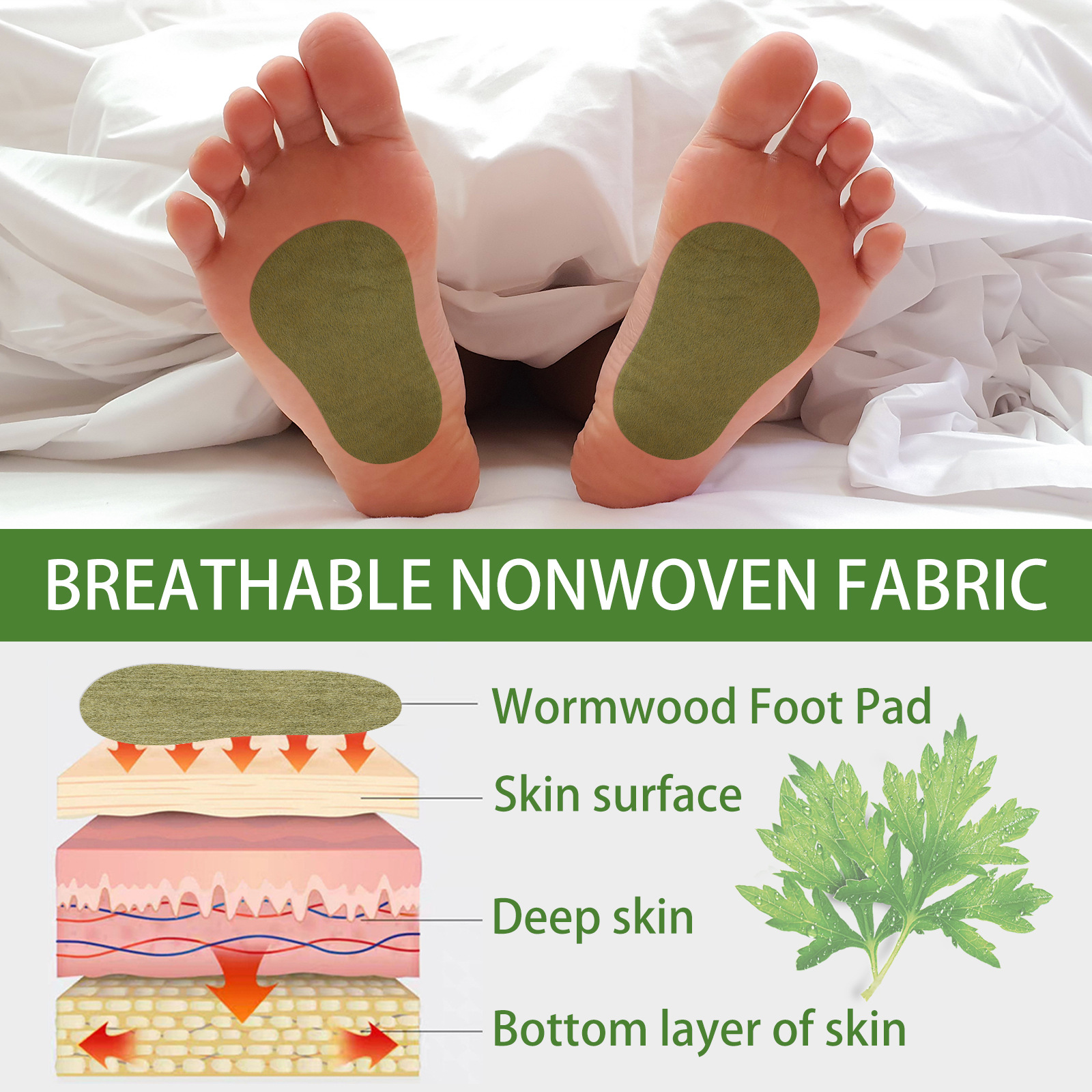 South Moon Mugwort Foot Patches for foot sole dehumidification are exclusively for foreign trade pic 12